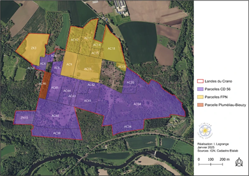 Répartition foncière des Landes du Crano Répartition foncière des Landes du Crano